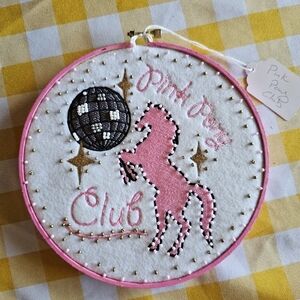 Pink Pony Club Chappell Roan Wall Art Embroidery Hoop